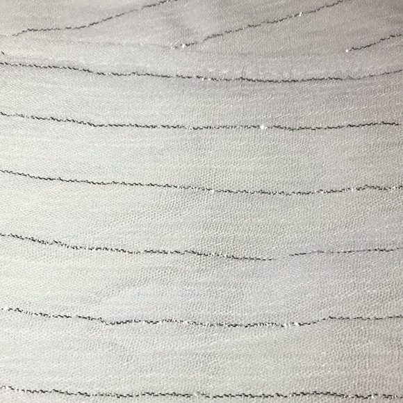 Ivory with Silver Stripes Romper Dress - Picture 4 of 4